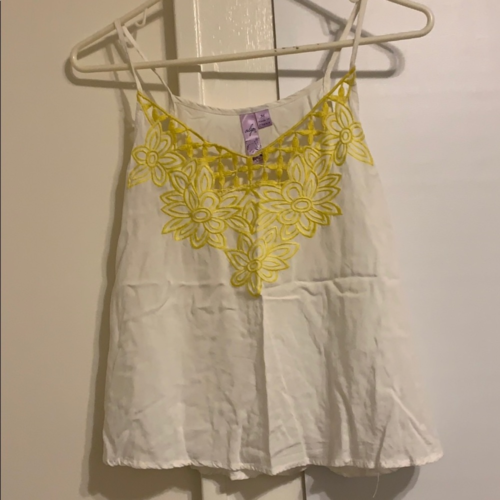 White tank w/ embroidery